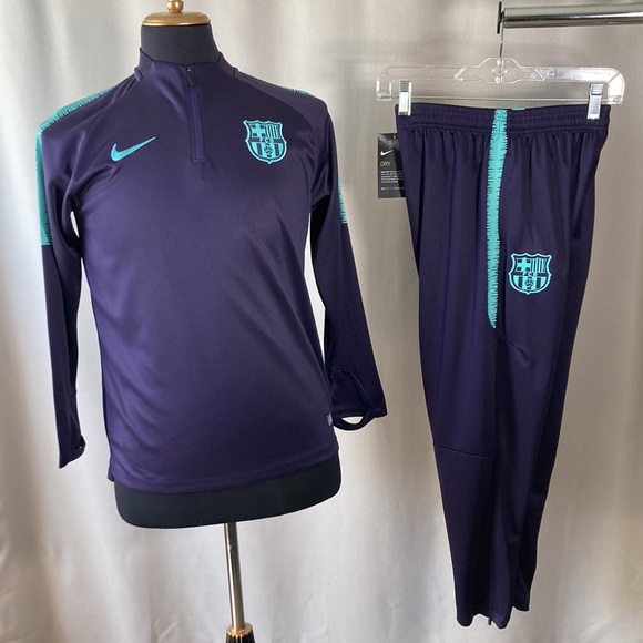 Barcelona Nike Training Men Set 1/4 Zip Sweater & Pants - Picture 11 of 14
